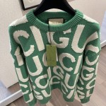 Gucci Wool jumper with Gucci intarsia Green ‎763672