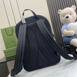 Gucci Black GG rubber-effect leather Backpack ‎771280