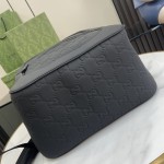 Gucci Black GG rubber-effect leather Backpack ‎771280