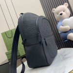 Gucci Black GG rubber-effect leather Backpack ‎771280