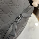 Gucci Black GG rubber-effect leather Backpack ‎771280