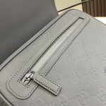 Gucci Black GG rubber-effect leather GG crossbody bag ‎775097