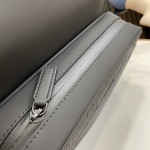 Gucci Black GG rubber-effect leather GG crossbody bag ‎775097