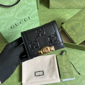 Gucci GG card case wallet ‎676150 Black