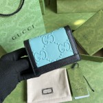 Gucci GG card case wallet ‎676150 Blue