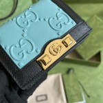 Gucci GG card case wallet ‎676150 Blue