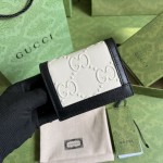 Gucci GG card case wallet ‎676150 White/Black