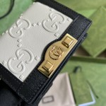 Gucci GG card case wallet ‎676150 White/Black