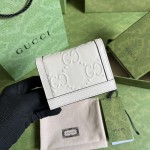 Gucci GG card case wallet ‎676150 White