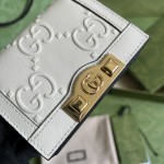 Gucci GG card case wallet ‎676150 White