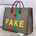 Gucci 'Fake/Not' print large tote bag ‎630353