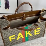 Gucci 'Fake/Not' print large tote bag ‎630353