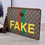 Gucci 'Fake/Not' print pouch ‎636171