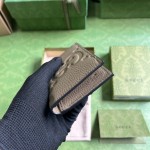 Gucci Jumbo GG card case Taupe ‎739478