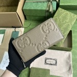 Gucci Jumbo GG continental wallet Taupe ‎739484