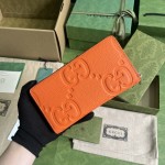 Gucci Jumbo GG continental wallet Orange ‎739484