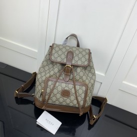 Gucci Backpack with Interlocking G ‎674147 Brown