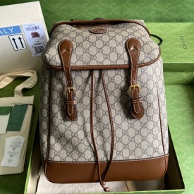 Gucci Medium backpack with Interlocking G ‎696013 Brown