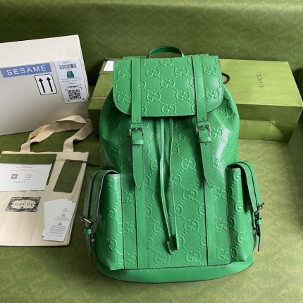 Gucci GG embossed backpack Green 625770