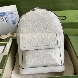 Gucci GG embossed backpack white 658579