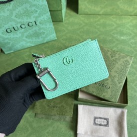 Gucci GG Marmont keychain card case ‎701070 Green