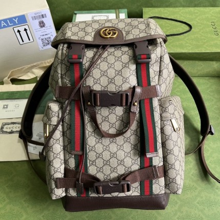 Gucci GG skateboard backpack with Web ‎690999