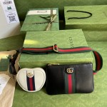 Gucci Ophidia GG heart utility belt Black