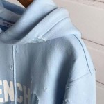 Givenchy Paris Destroyed Hoodies Blue