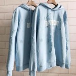 Givenchy Paris Destroyed Hoodies Blue