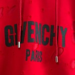 Givenchy Paris Destroyed Hoodies Red