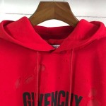 Givenchy Paris Destroyed Hoodies Red