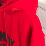 Givenchy Paris Destroyed Hoodies Red