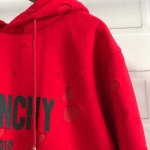 Givenchy Paris Destroyed Hoodies Red