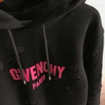 Givenchy Paris Destroyed Hoodies Black with red