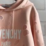 Givenchy Paris Destroyed Hoodies Pink