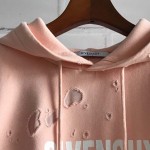 Givenchy Paris Destroyed Hoodies Pink