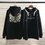 Givenchy Gemini Embroidered Hoodies Black