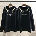 Givenchy Gemini Embroidered Hoodies Black