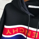 Givenchy Towelling Band Hoodie Black