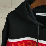 Givenchy Towelling Band Hoodie Black