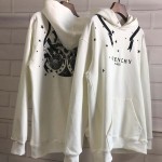 Givenchy Gemini Embroidered Hoodies White