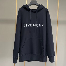 Givenchy Archetype slim fit hoodie in fleece black