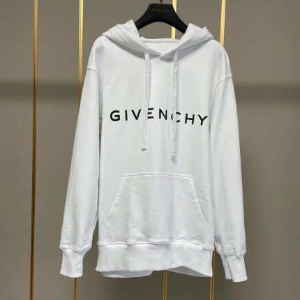 Givenchy Archetype slim fit hoodie in fleece white