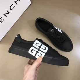 Givenchy Sneakers City sport in leather with tag effect 4G print Black