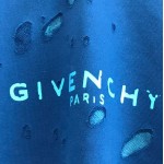 Givenchy destroyed hoodie blue