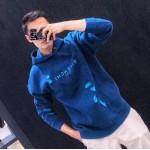 Givenchy destroyed hoodie blue