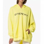 Givenchy Embroidered Oversized Hoodies Yellow