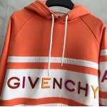 Givenchy hoodie with contrasting stripes orange