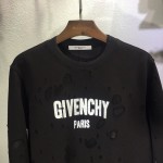 Givenchy Paris Destroyed Sweatshirt Black