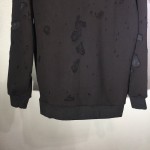 Givenchy Paris Destroyed Sweatshirt Black